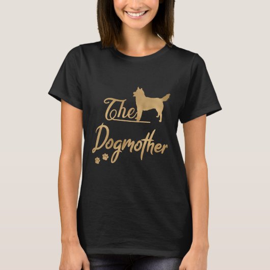 Husky Dogmatmutter Hund Mutter Husky Mama T-Shirt (Vorderseite)