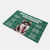 Husky Doormat, Husky Welcome Mat, Husky Lover Fußmatte (Schrägansicht)