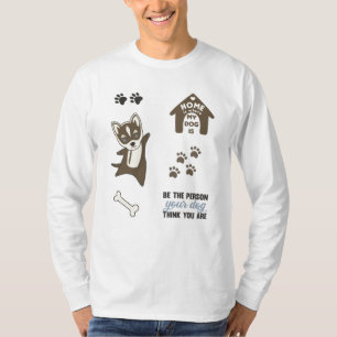 Husky Doppy Paws Niedliche Aufkleberpackung T-Shirt