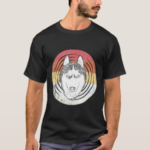 Husky Eigentümer Geschenk Mama Hund Lover Retro Si T-Shirt