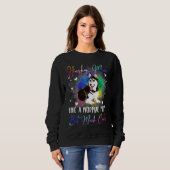 Husky ein normaler Mama Hund Sweatshirt (Vorne ganz)