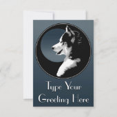 Husky Einladungen Personalisiert Sibirische Husky- (Vorderseite)