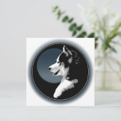Husky Einladungen Personalisiert Sibirische Husky- (Stehend Vorderseite)