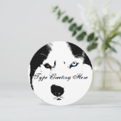 Husky Einladungen Personalisiert Sibirische Husky- (Stehend Vorderseite)