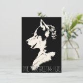 Husky Einladungen Personalisiert Sibirische Husky- (Stehend Vorderseite)