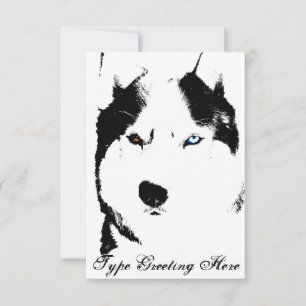 Husky Einladungen Personalisiert Sibirische Husky-