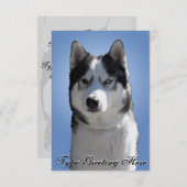 Husky Einladungen Personalisierte Sibirische Husky (Vorne/Hinten)