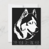 Husky Einladungen Personalisierte Sibirische Husky (Vorderseite)