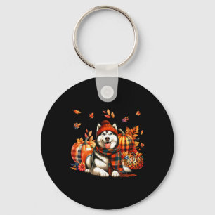 Husky Erntedank Leopard Pumpkins Herbstlaubs Lo Schlüsselanhänger