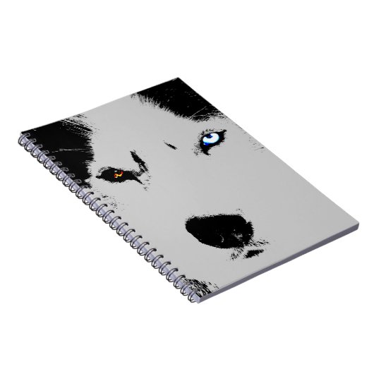 Husky Eye Notebook Siberian Husky Geschenke & Büch Notizblock (Rechte Seite)
