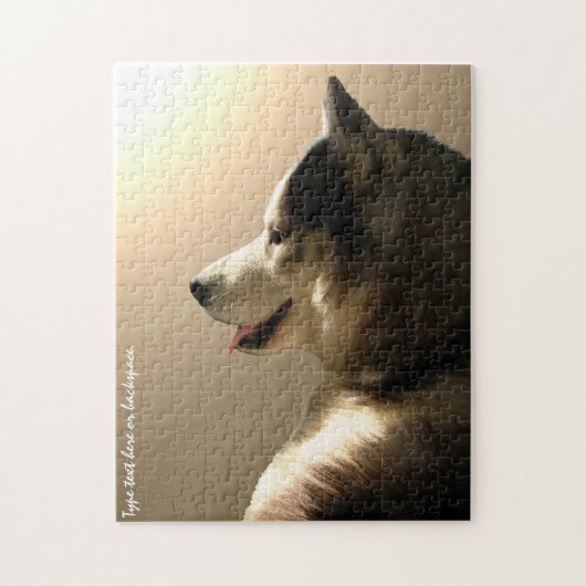 Husky Eyes Puzzle Personalisierte Schlittenhundepu (Vertikal)