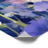 Husky farbige Aquarellbilder Poster (Ecke)