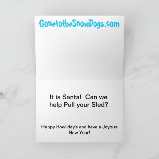 Husky-Feiertags-Weihnachtskarte Feiertagskarte (Innenseite)