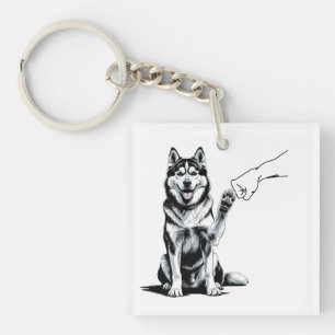 Husky Fist Bump Tee – Loyalität trifft Stil Schlüsselanhänger