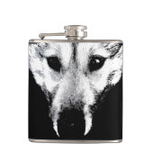 Husky Flask Custom Husky Wolf Pup Drink Flasche Flachmann (Vorderseite)