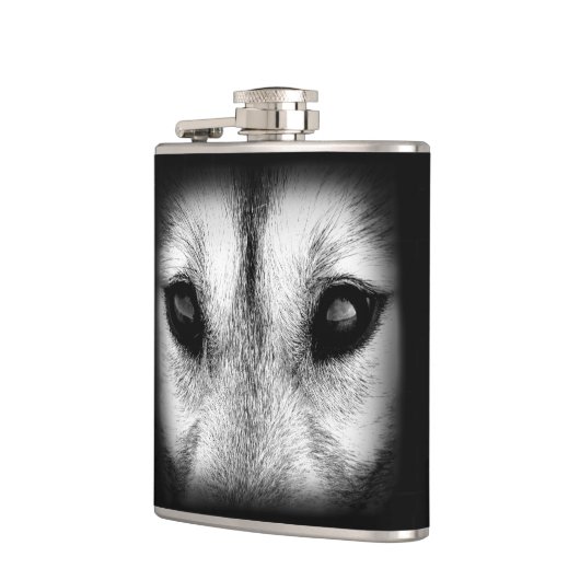 Husky Flask Custom Husky Wolf Pup Drink Flasche Flachmann (Links)