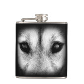 Husky Flask Custom Husky Wolf Pup Drink Flasche Flachmann (Vorderseite)