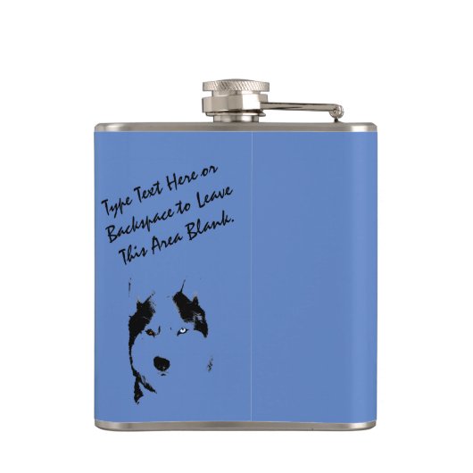 Husky Flask Custom Siberian Husky Drink Flasche Flachmann (Rückseite)