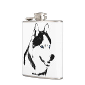 Husky Flask Custom Siberian Husky Drink Flasche Flachmann (Links)