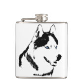 Husky Flask Custom Siberian Husky Drink Flasche Flachmann (Vorderseite)