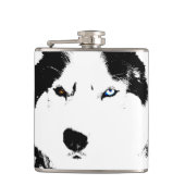 Husky Flask Custom Siberian Husky Drink Flasche Flachmann (Vorderseite)