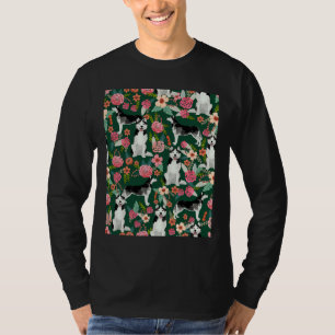 Husky Florals Hunde und Vintag florales Muster G T-Shirt