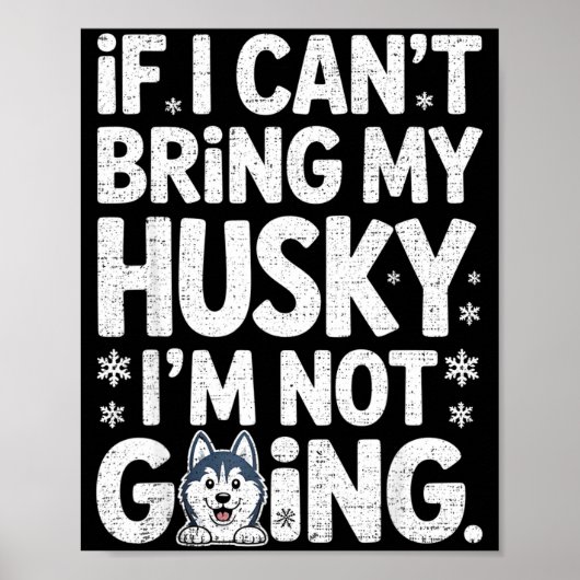 Husky For Men Women Siberian Huskies Dog Lover Tra Poster (Vorne)