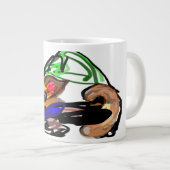 Husky Freude Jumbo-Tasse (Vorderseite Rechts)