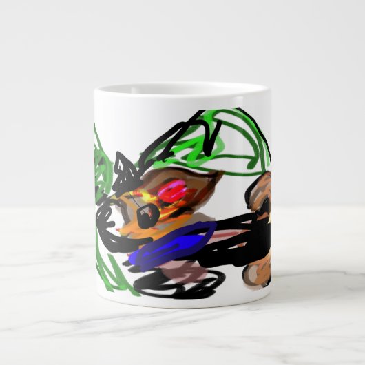 Husky Freude Jumbo-Tasse (Vorderseite)