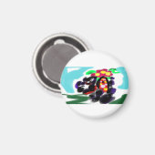 Husky Freude Magnet (Vorderseite/Rückseite)