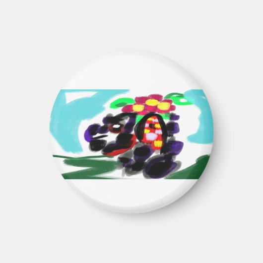 Husky Freude Magnet (Vorne)