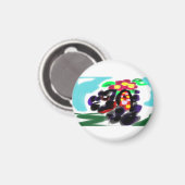 Husky Freude Magnet (Vorderseite/Rückseite)