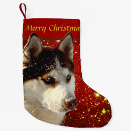 Husky Frohe Weihnachten Rot Gold Weihnachtsstrumpf Kleiner Weihnachtsstrumpf