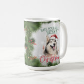 Husky Funny Dog Puff Weihnachtskaffee Tasse (VorderseiteRechts)