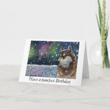 Husky-Geburtstagskarte