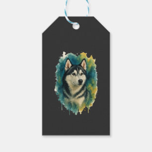Husky-Geist-Wasserfarben-Majestät Geschenkanhänger
