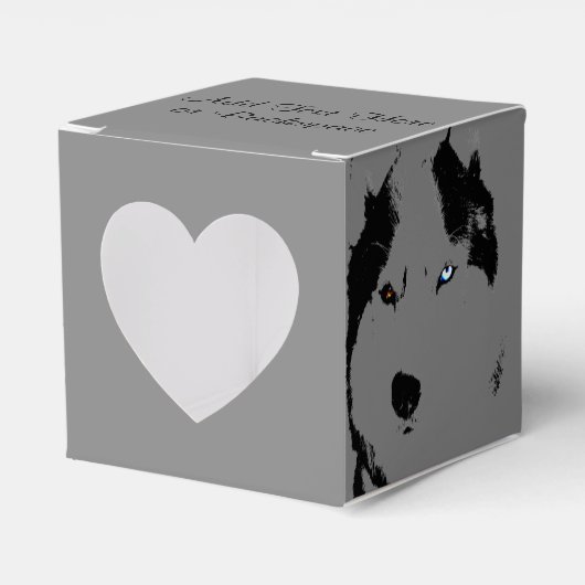Husky-Geschenkboxen personalisieren Husky-Malamute Geschenkschachtel (Vorderseite)