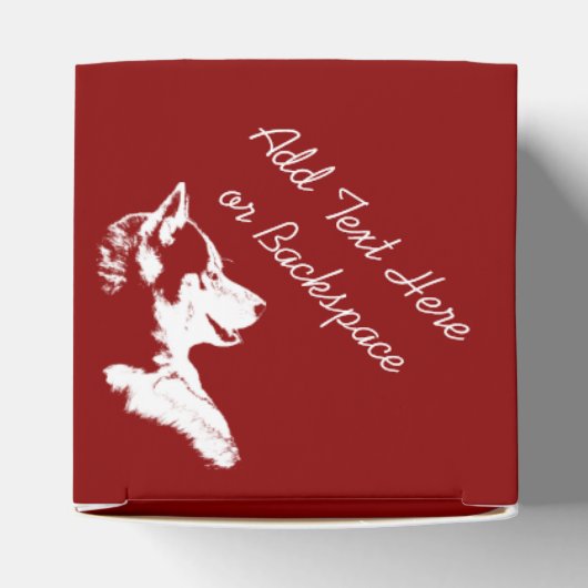 Husky-Geschenkboxen personalisieren Husky-Puppy-Ge Geschenkschachtel (Oben)