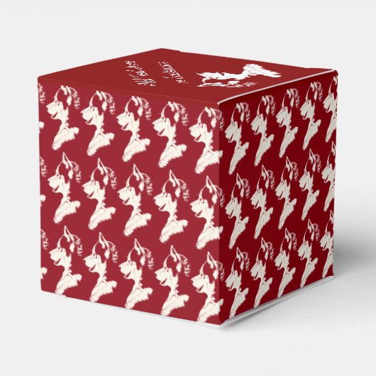 Husky-Geschenkboxen personalisieren Husky-Puppy-Ge Geschenkschachtel (Rückseite)
