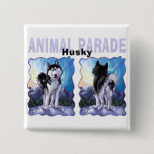 Husky-Geschenke und Zubehör Button (Vorderseite)