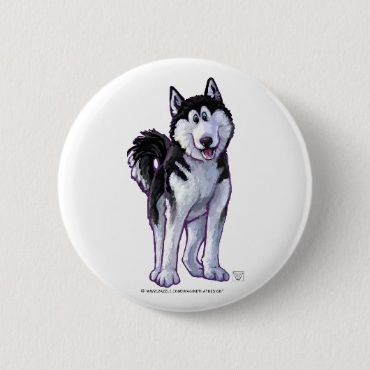 Husky-Geschenke und Zubehör Button (Vorderseite)