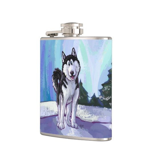 Husky-Geschenke und Zubehör Flachmann (Links)