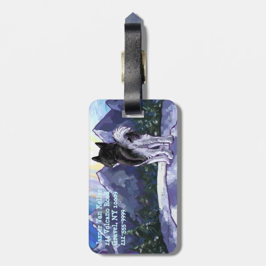 Husky-Geschenke und Zubehör Gepäckanhänger (Rückseite vertikal)