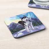 Husky-Geschenke und Zubehör Getränkeuntersetzer (Linke Seite)