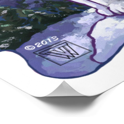 Husky-Geschenke und Zubehör Poster (Ecke)