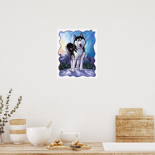 Husky-Geschenke und Zubehör Poster (Küche)
