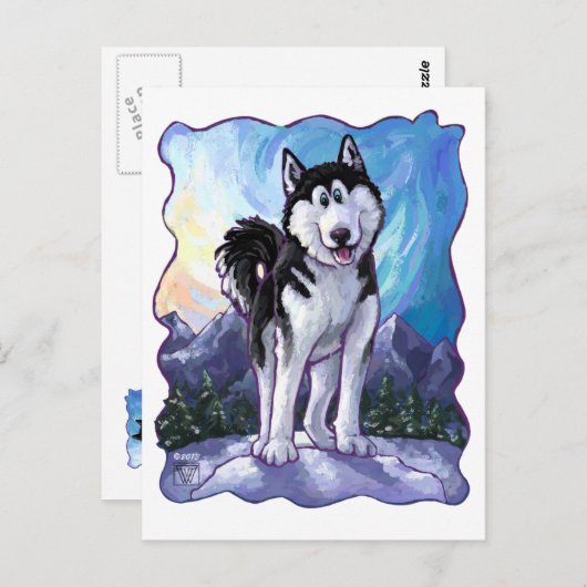 Husky-Geschenke und Zubehör Postkarte (Vorne/Hinten)
