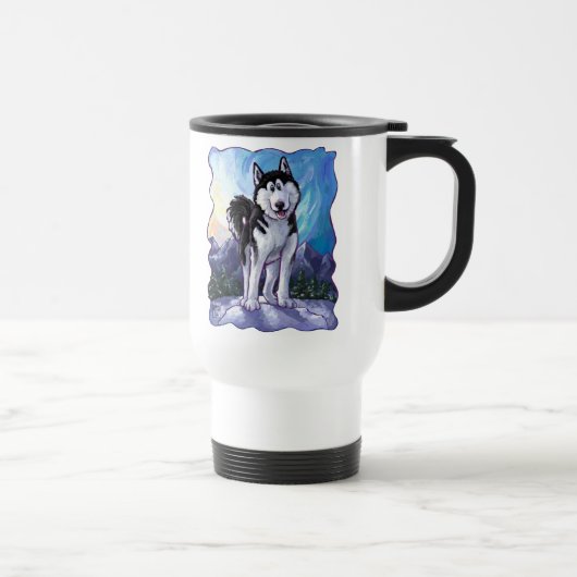 Husky-Geschenke und Zubehör Reisebecher (Rechts)