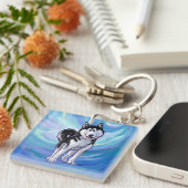 Husky-Geschenke und Zubehör Schlüsselanhänger (Vorderseite rechts)