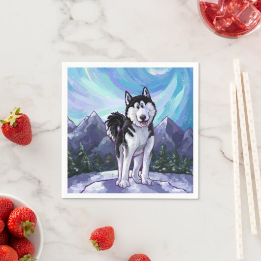 Husky-Geschenke und Zubehör Serviette (Beispiel)